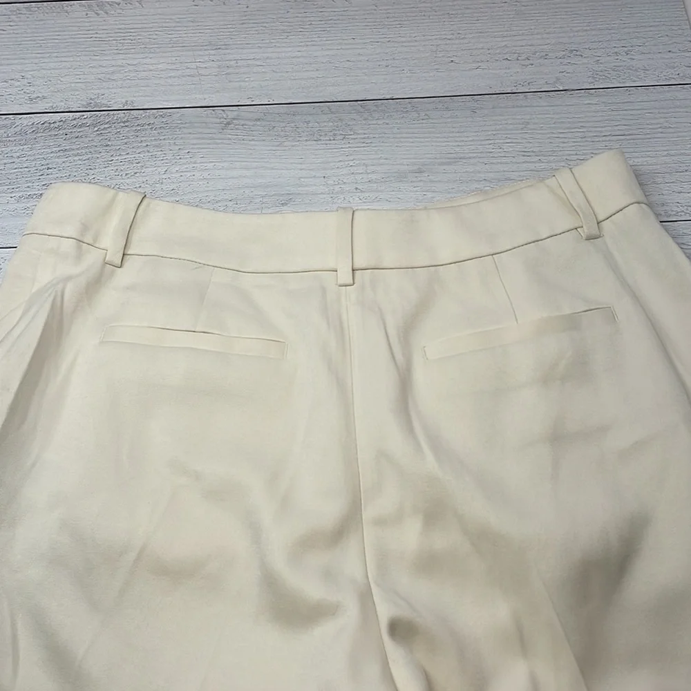 Reiss High Rise Career Trousers in Cream 10 O1 - Picture 7 of 8
